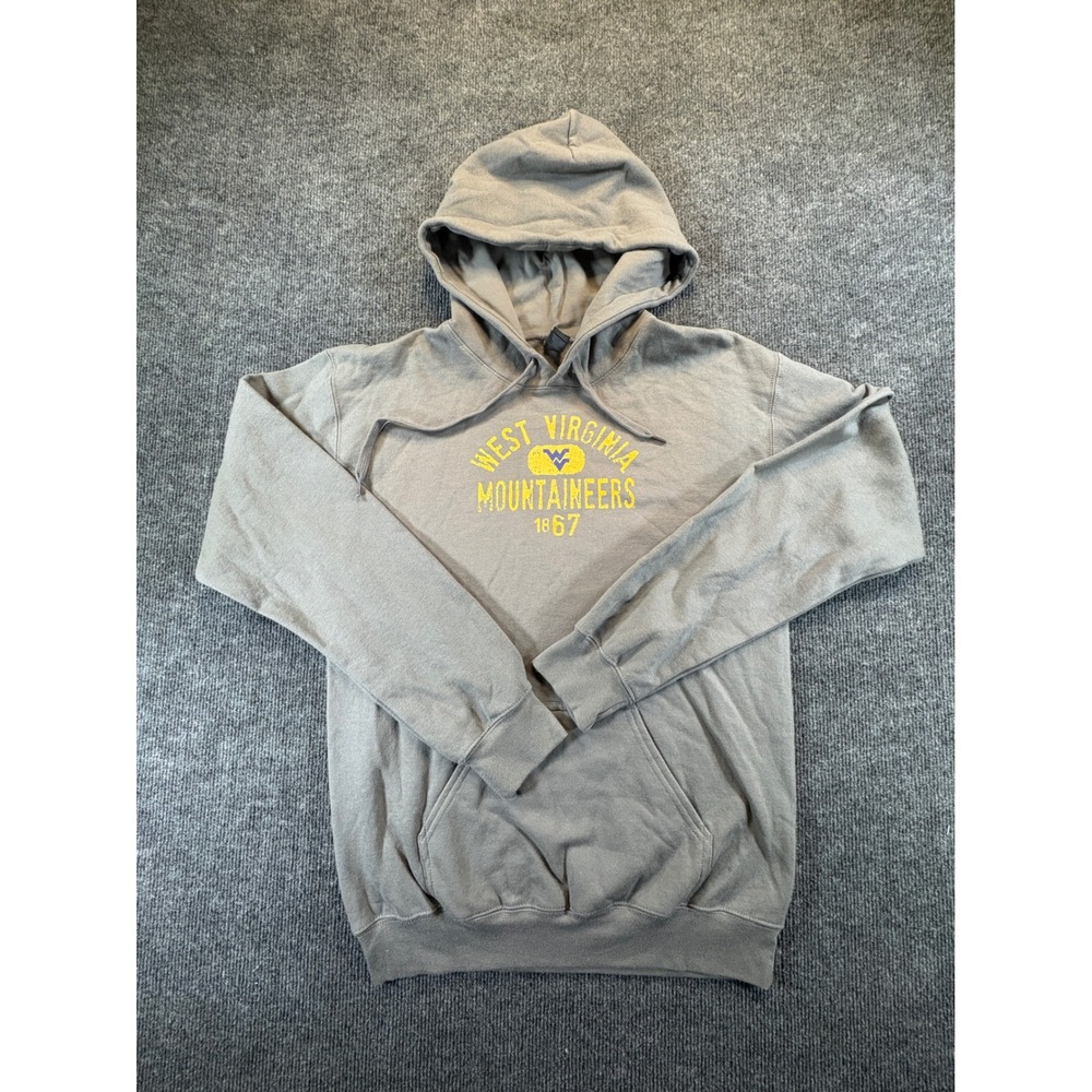 Gildan Softstyle West Virginia Mountaineers Gray Pullover Hoodie Small 1116